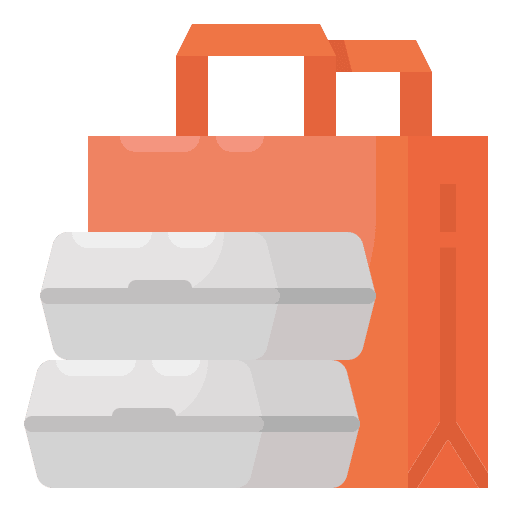 Food package service package delivery bag icon