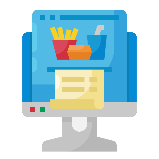 Website online order delivery icon