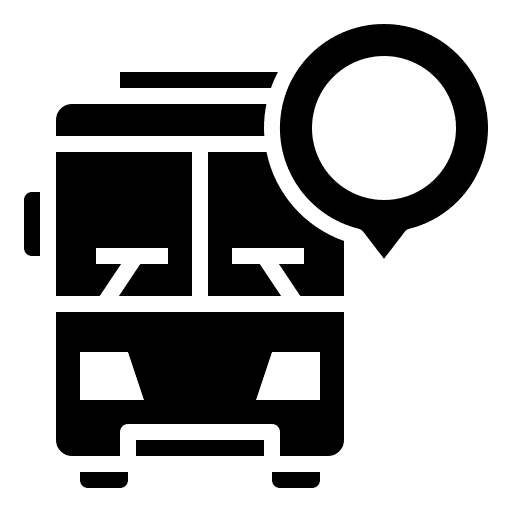 Bus public transport tracking transportation icon