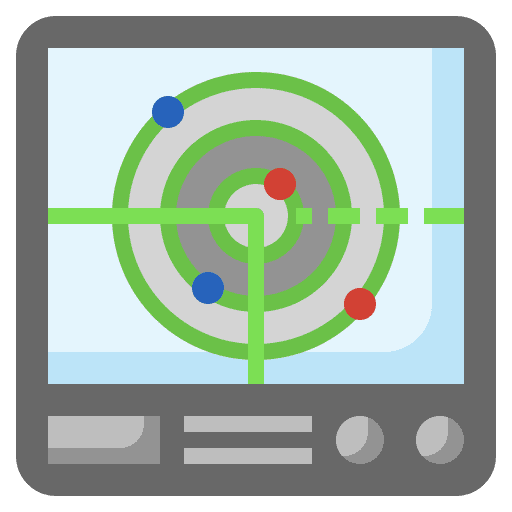 Radar military radars place icon