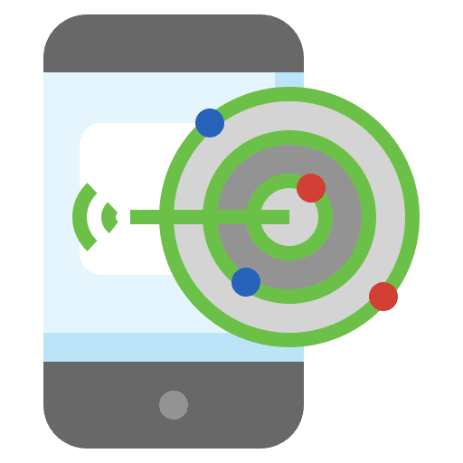 Radar scanning location radar icon