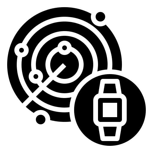 Smartwatch location position tracking icon