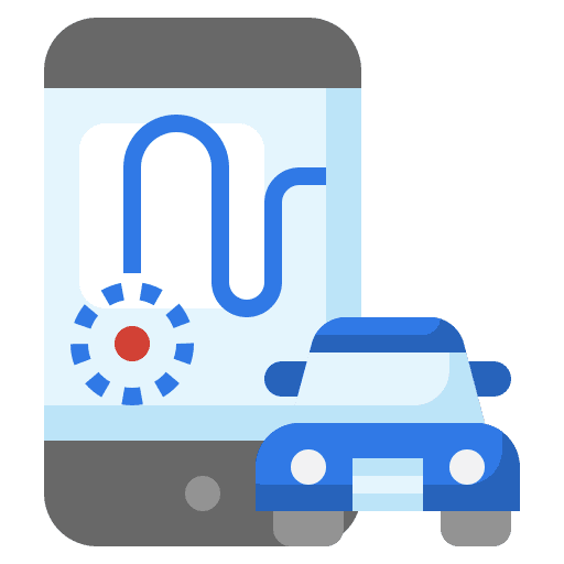 Tracking tracking car shipping and delivery icon
