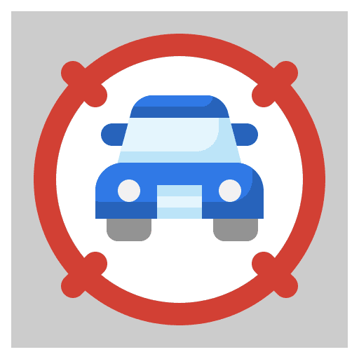 Car tracking location transportation icon