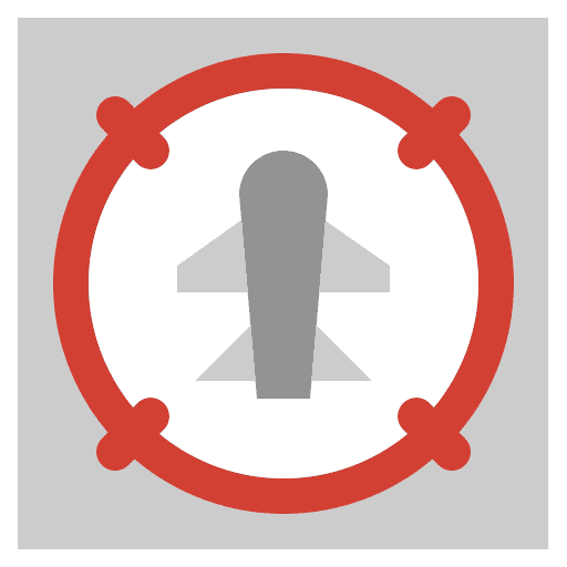 Flight radar maps and location scanning icon
