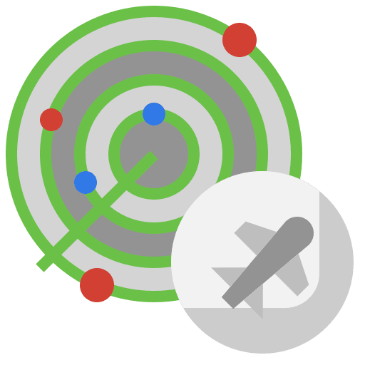 Flight scanning location plane icon