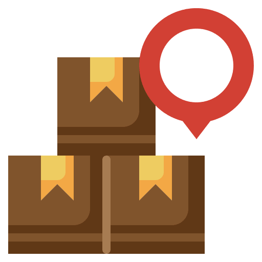 Package box shipping and delivery placeholder icon