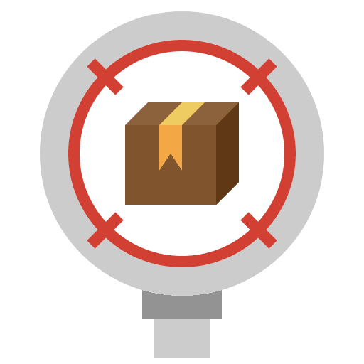 Package shipping and delivery track searching icon