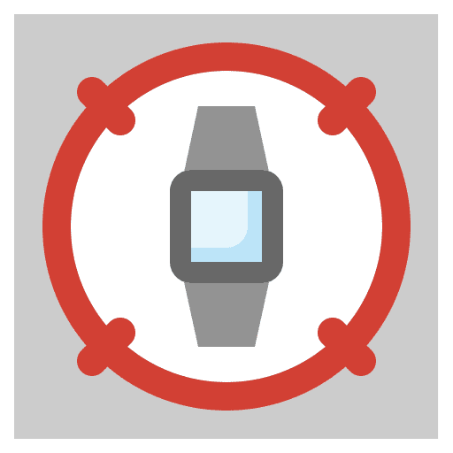 Smartwatch location tracking aim icon