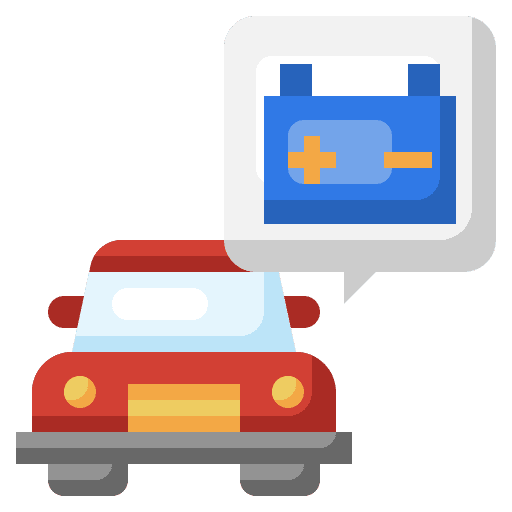 Battery transportation automobile battery icon Battery transportation automobile battery icon