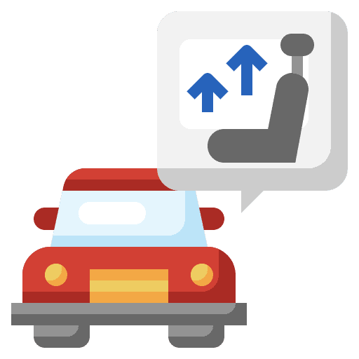 Car seat car service driving transportation icon