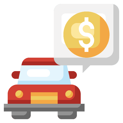 Dollar money payment car service icon Dollar money payment car service icon