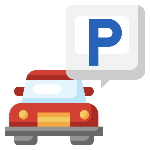 Parking automobile driving transport icon