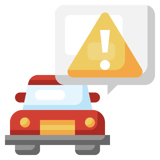 Warning car service car warning icon
