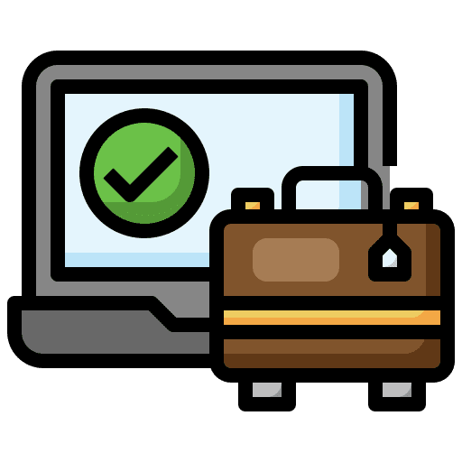 Booking suitcase baggage booking icon