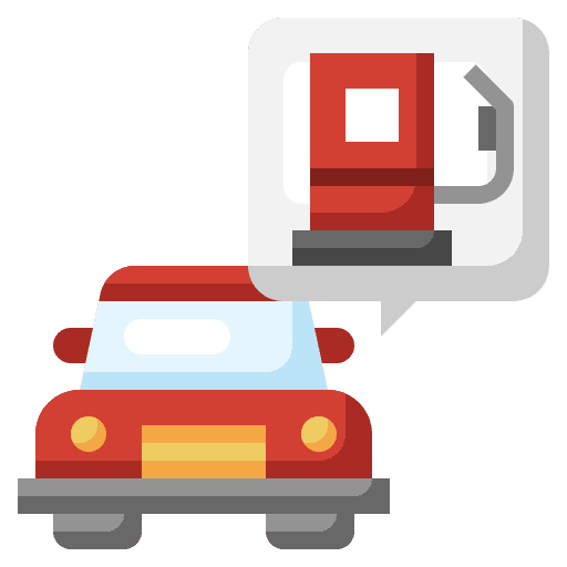Gas pump driving gas pump car icon Gas pump driving gas pump car icon