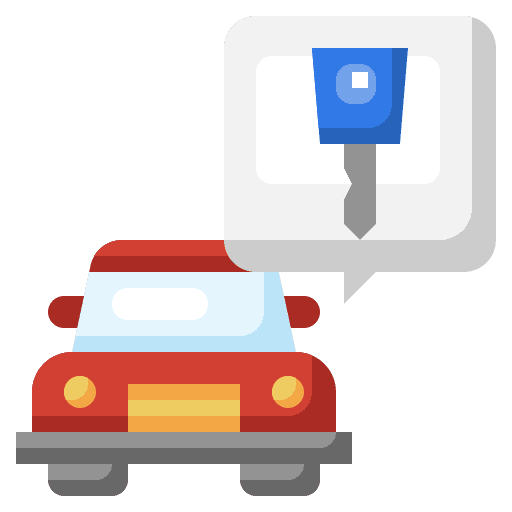 Key driving car service security icon Key driving car service security icon