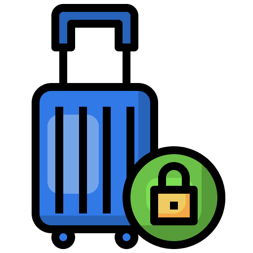 Lock security bag close icon