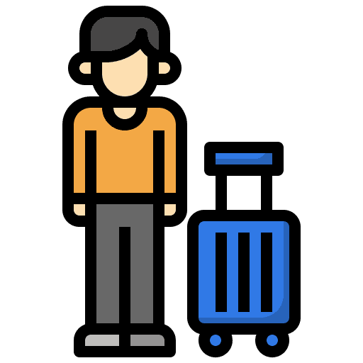 Person trolley people man icon
