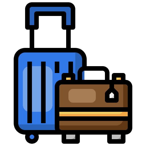 Suitcase bag luggage holidays icon