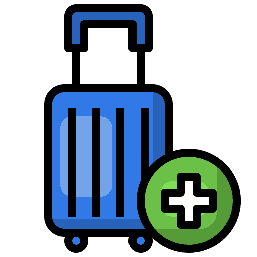 Plus holiday bag add icon Plus holiday bag add icon