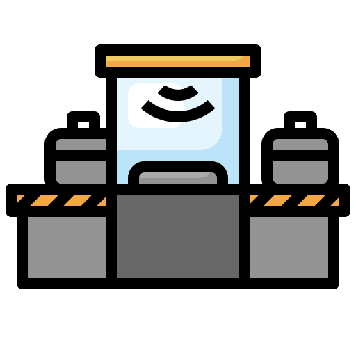Scanner travel flight airline icon Scanner travel flight airline icon