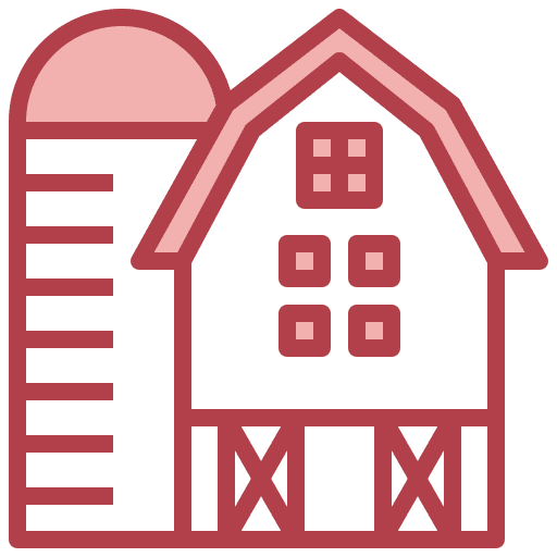 Barn building silo agriculture icon Barn building silo agriculture icon
