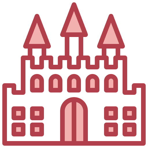 Castle fortress building tower icon Castle fortress building tower icon