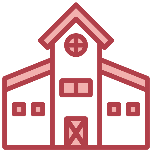 Farm house village building architecture and city icon Farm house village building architecture and city icon