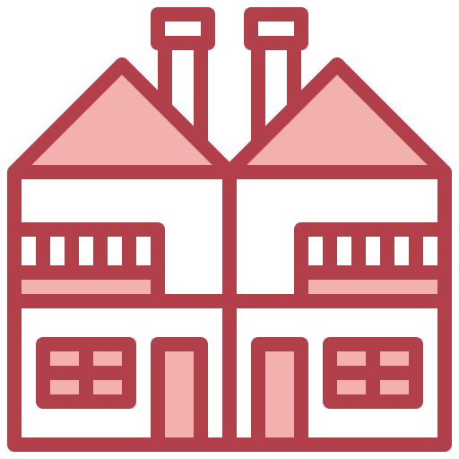 Twin house twin real estate icon