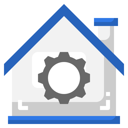 Setting buildings gear setting icon