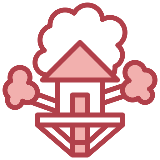 Tree house property architecture and city real estate icon Tree house property architecture and city real estate icon