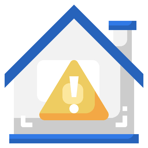 Alert real estate home internet of things icon
