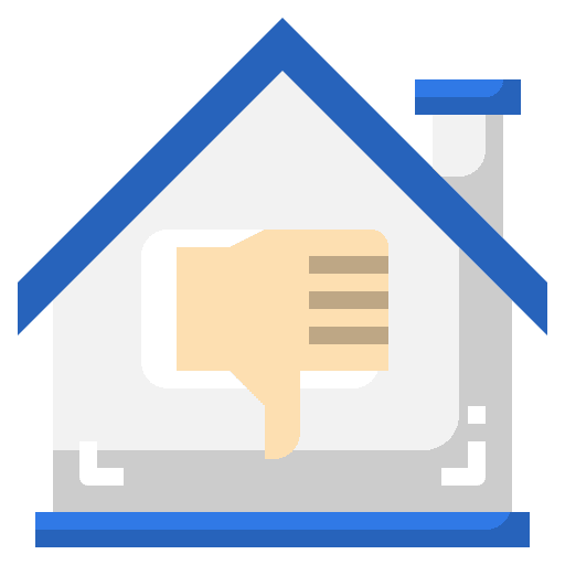 Dislike house building internet of things icon
