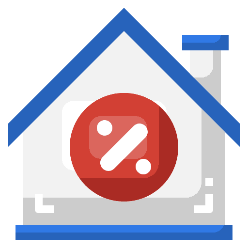 Percent percent architecture and city promotion icon