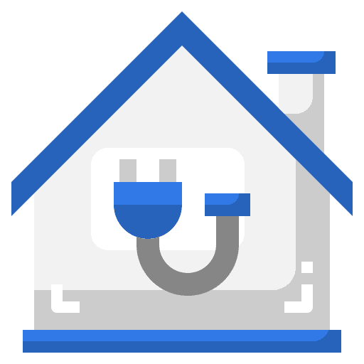 Plug house green house eco home icon