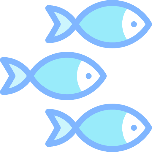 Fish foods animal meats icon