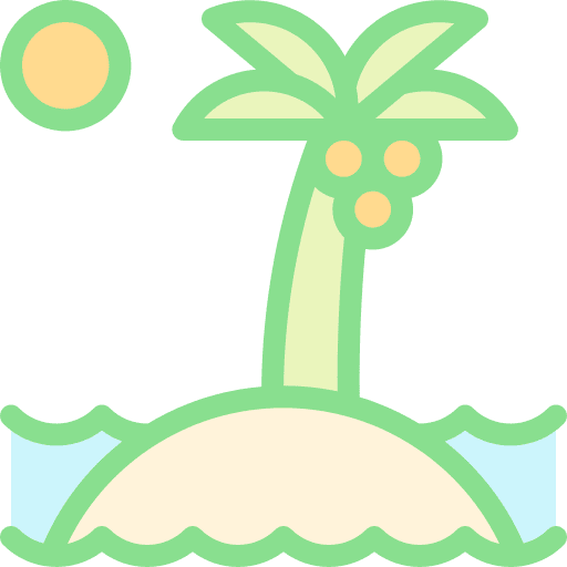 Island summer nature island icon