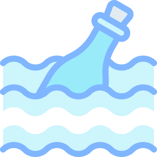 Message in a bottle piracy communications bottle icon