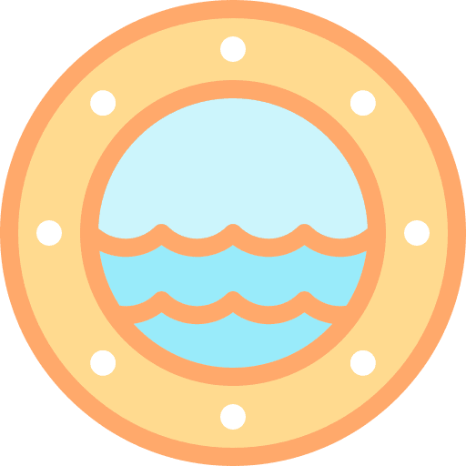 Porthole transportation marine boat icon