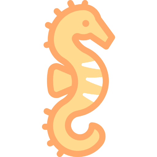 Seahorse animal kingdom animal sea life icon