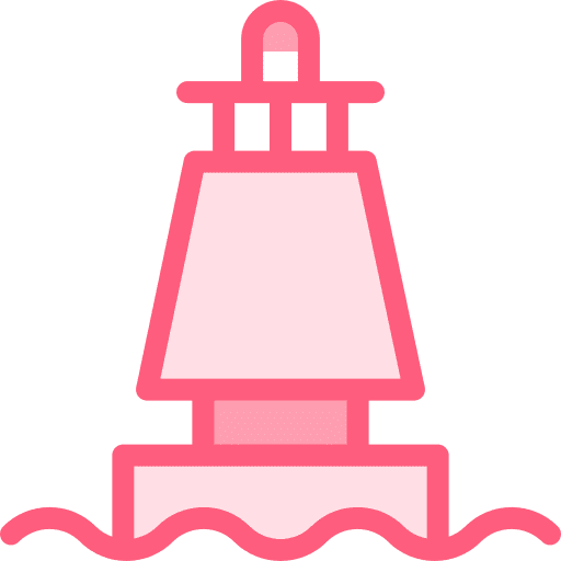 Buoy signaling security buoy icon