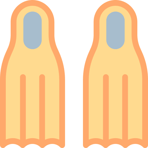 Flippers diving pe fins icon