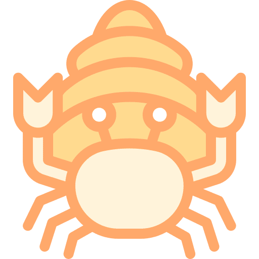 Hermit crab sea life animal animal kingdom icon