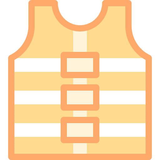 Life vest safety life jacket high visibility vest icon