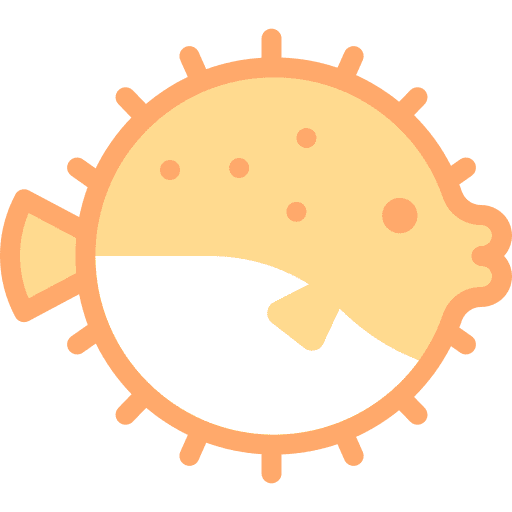 Puffer fish animals aquatic puffer fish icon