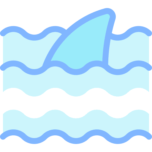 Shark sea shark fin icon