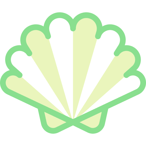 Shell sea life shell mollusk icon