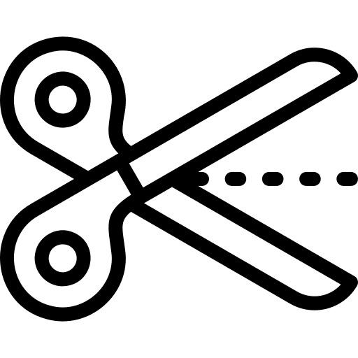 Cut user interface cut scissors icon