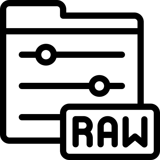 Raw file interface folder image icon